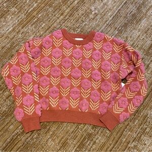 Fable Chunky Knit Floral Sweater in size M/L